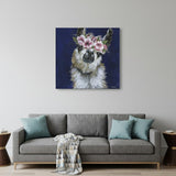 Watercolor Flower Llama Unframed Print Wall Art