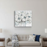 Winter Blues Flower Unframed Print Wall Art