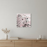 Pink Laying Leopard Unframed Print Wall Art