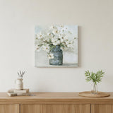 20" x 20" Watercolor Soft Pastel Dogwood Bouquet Canvas Wall Art