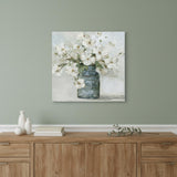 30" x 30" Watercolor Soft Pastel Dogwood Bouquet Canvas Wall Art