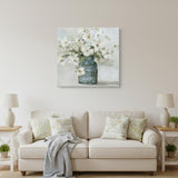 40" x 40" Watercolor Soft Pastel Dogwood Bouquet Canvas Wall Art