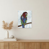 Small Bright and Tropical Parrot Canvas Wall Art