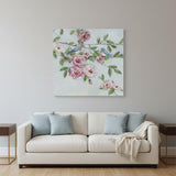 Large Pretty Pink Blooms Canvas Wall Art