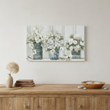 24" x 16" Watercolor Soft Pastel Bouquet Trio Canvas Wall Art