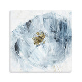 Gray And Blue Unframed Flower Canvas Wall Art