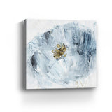 Gray And Blue Unframed Flower Canvas Wall Art