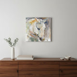 20" x 20" Abstract Watercolor Horse Canvas Wall Art