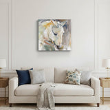 40" x 40" Abstract Watercolor Horse Canvas Wall Art