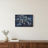 18" x 24" Navy Blue Watercolor Midnight Bird Rendezvous Canvas Wall Art