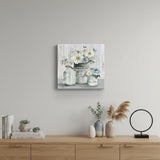 Rustic Grey Flowers Unframed Print Wall Art