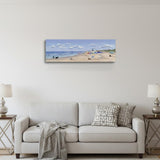 Large Dogs Playing at the Beach Canvas Wall Art