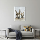 Cute Donkeys Canvas Unframed Print Wall Art