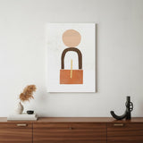 Abstract Orange Shapes In Balance Unframed Print Wall Art