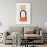 Abstract Orange Shapes In Balance Unframed Print Wall Art