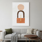 Abstract Orange Shapes In Balance Unframed Print Wall Art