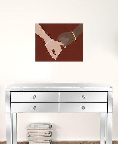 16" x 20" Pinky Swear Friendship Promise Canvas Unframed Wall Art