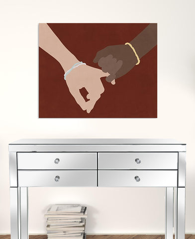 24" x 30" Pinky Swear Friendship Promise Canvas Unframed Wall Art