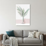 Pretty Green Foliage Pink Unframed Print Wall Art