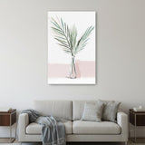 Pretty Green Foliage Pink Unframed Print Wall Art