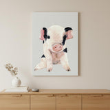 Cute Pink Piglet Unframed Print Wall Art