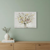 Large Colorful Wildflowers in a Vase Canvas Wall Art