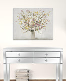 Large Colorful Wildflowers in a Vase Canvas Wall Art