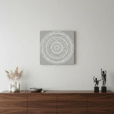 Boho White Mandala Unframed Print Wall Art