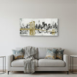 Nyc Golden Bridge Skyline Unframed Print Wall Art