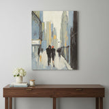 20" x 16" Watercolor Walk in the City Canvas Wall Art