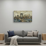 Vintage Inspired Nyc City Skyline Unframed Print Wall Art