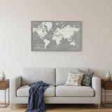 Minimalist World Map Unframed Print Wall Art