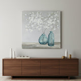 White Spring Flowers Unframed Print Wall Art