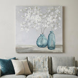 White Spring Flowers Unframed Print Wall Art
