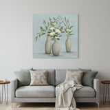 Bohemian Flowers In Ceramic Vases Unframed Print Wall Art