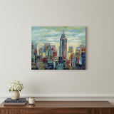 30" x 24" Vibrant NYC Skyline Canvas Wall Art