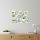 Fun Illustrated London Map Unframed Print Wall Art