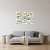Fun Illustrated London Map Unframed Print Wall Art