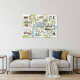 Fun Illustrated London Map Unframed Print Wall Art