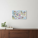 Fun Illustrated Nyc Map Unframed Print Wall Art