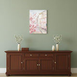 Pretty Pastel Pink Paris Street Unframed Print Wall Art