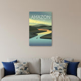 36" x 24" Vibrant South American Amazon Canvas Wall Art