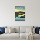 48" x 32" Vibrant South American Amazon Canvas Wall Art