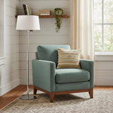 59" Floor Lamp With White Linen Empire Shade