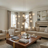 Modern Multi Light Geometric Hanging Chandelier Light