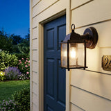 Dark Brown Hanging Waterfall Glass Lantern Wall Light