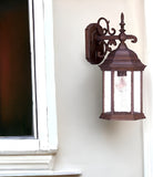 Narrow Brown Domed Hanging Lantern Wall Light