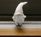 30" White Fabric Christmas Standing Gnome Tabletop Sculpture