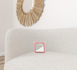 18" Red And White Geometric Fabric Throw Pillow