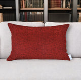 12" X 20" Red Lumbar Throw Pillow